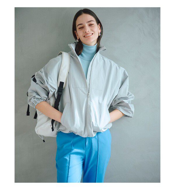 BEAMS WOMEN/AK+1 / ミニリップストップ フード ブルゾン
