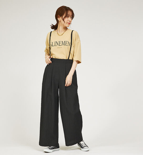 abahouse mavie/【セットアップ対応】サッカーボーダーサスペンダーパンツ