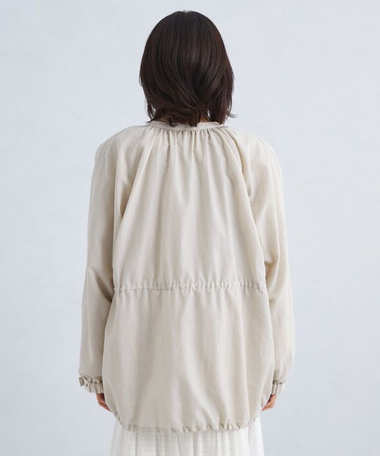 UNITED ARROWS green label relaxing「［size SHORTあり］ギャザー ノーカラー ブルゾン -撥水-」|ブルゾン・スタジャン|