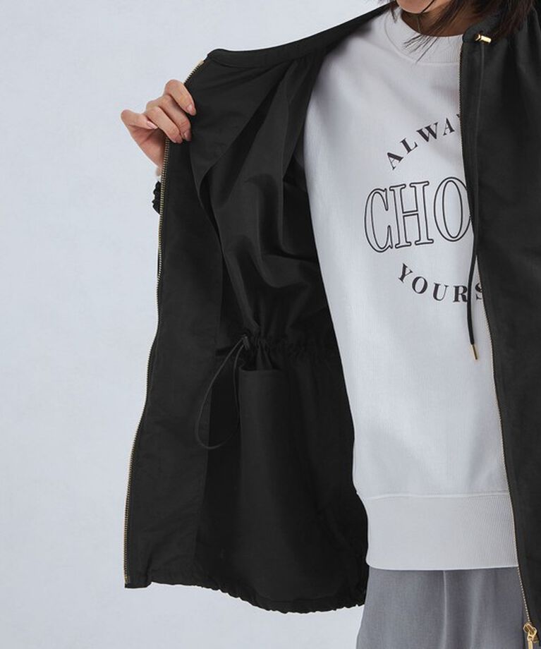 UNITED ARROWS green label relaxing「［size SHORTあり］ギャザー ノーカラー ブルゾン -撥水-」|ブルゾン・スタジャン|