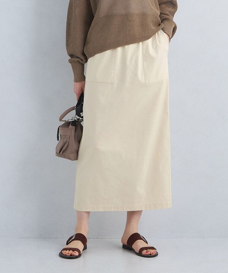 UNITED ARROWS green label relaxing「［size SHORT/TALLあり］オルマイ LI/MIX タイト スカート」|タイト|OFF WHITE