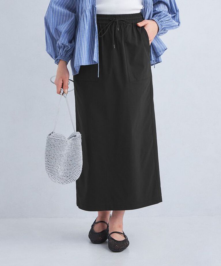 UNITED ARROWS green label relaxing「［size SHORT/TALLあり］オルマイ LI/MIX タイト スカート」|タイト|BLACK