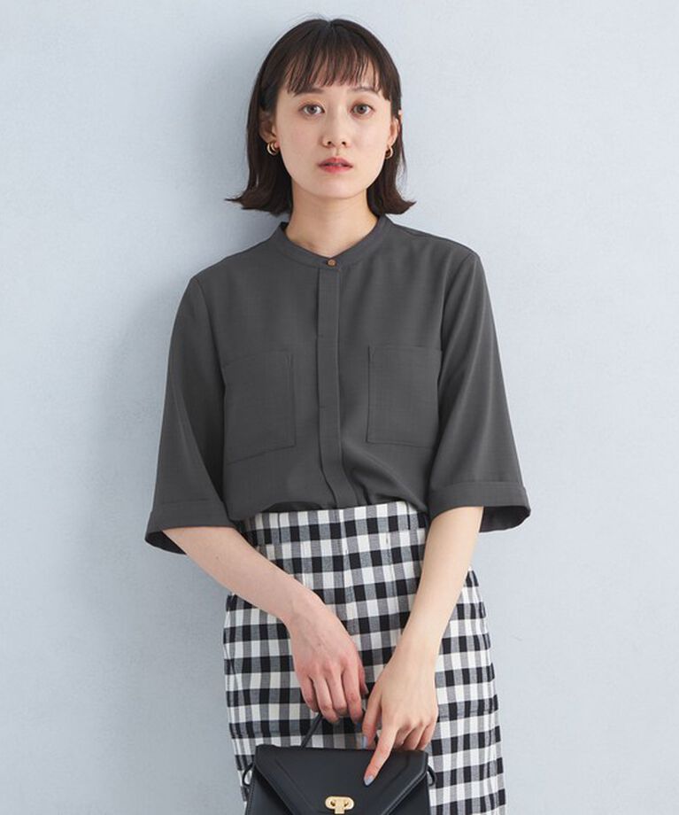 UNITED ARROWS green label relaxing「ソモウライク ポケット ショートスリーブ ブラウス -マシンウォッシャブル-」|シャツ・ブラウス|
