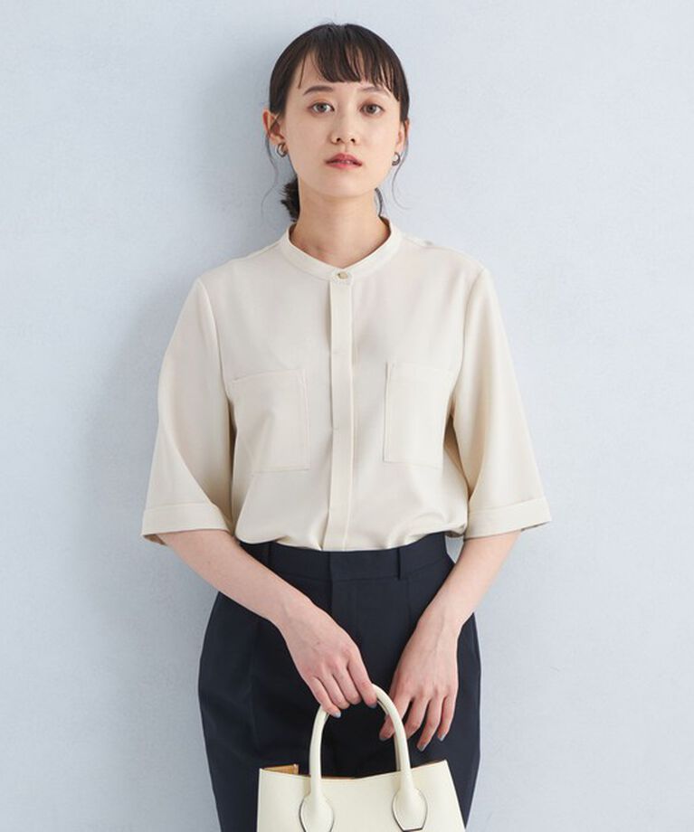 UNITED ARROWS green label relaxing「ソモウライク ポケット ショートスリーブ ブラウス -マシンウォッシャブル-」|シャツ・ブラウス|NATURAL