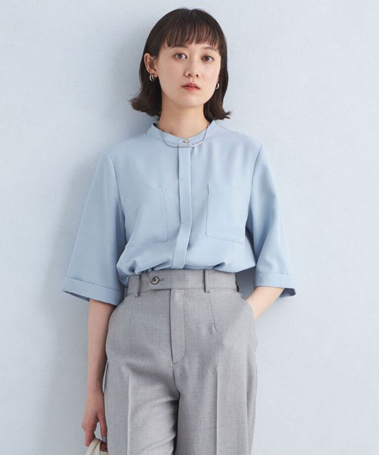 UNITED ARROWS green label relaxing「ソモウライク ポケット ショートスリーブ ブラウス -マシンウォッシャブル-」|シャツ・ブラウス|