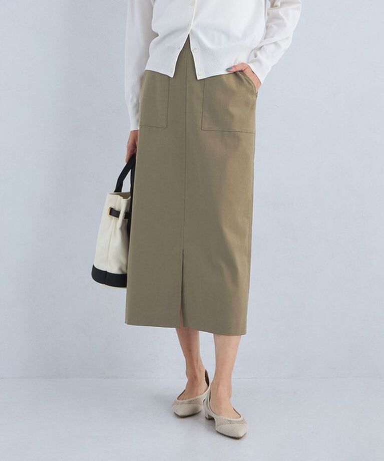 UNITED ARROWS green label relaxing「［size SHORTあり］キチントボトムス Iライン スリム タイト スカート」|タイト|OLIVE
