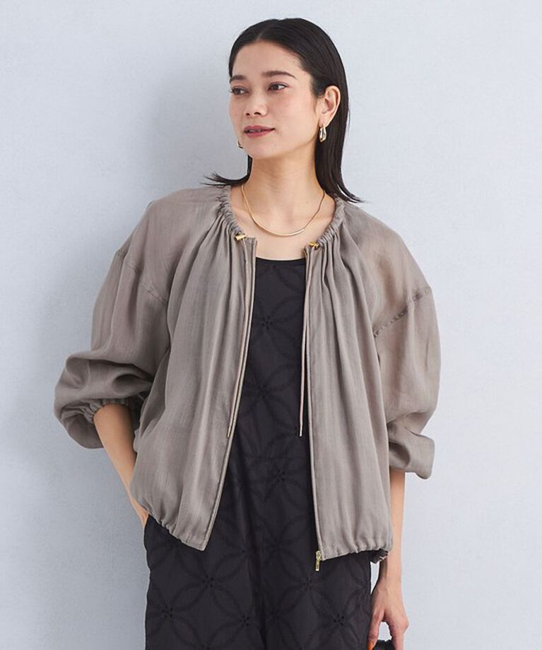 UNITED ARROWS green label relaxing「ノーカラー ブルゾン」|ブルゾン・スタジャン|BEIGE