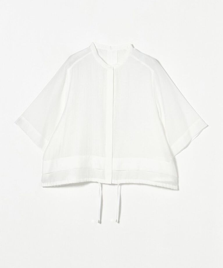 UNITED ARROWS green label relaxing「シアー バンドカラー ショートスリーブ シャツ」|シャツ・ブラウス|