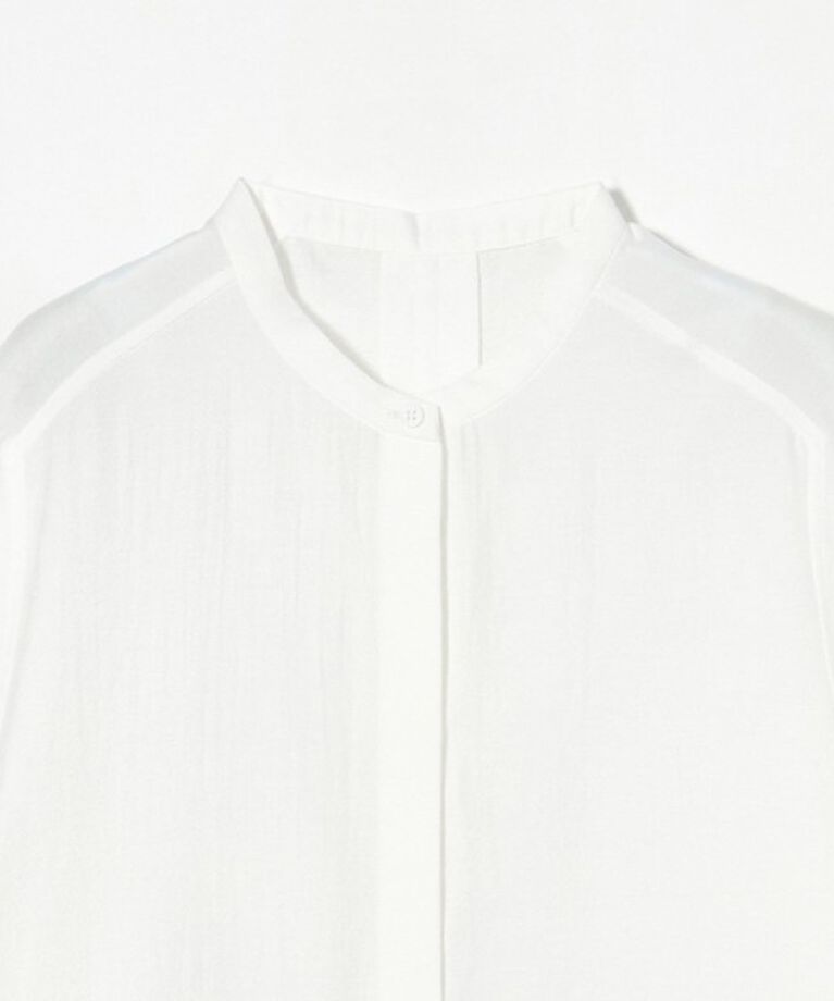 UNITED ARROWS green label relaxing「シアー バンドカラー ショートスリーブ シャツ」|シャツ・ブラウス|