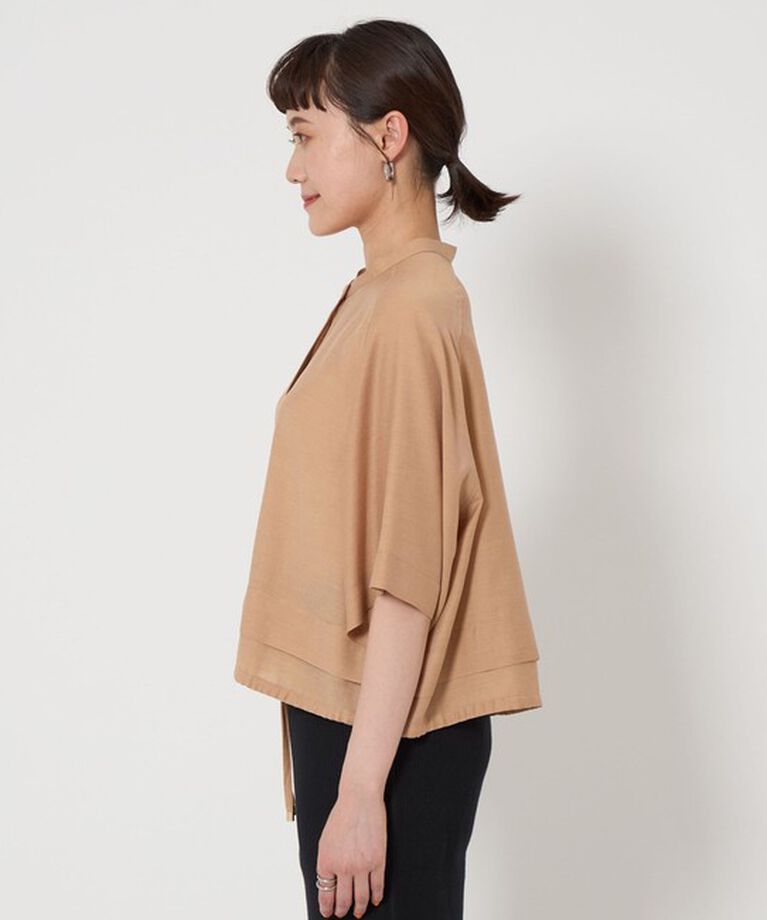 UNITED ARROWS green label relaxing「シアー バンドカラー ショートスリーブ シャツ」|シャツ・ブラウス|