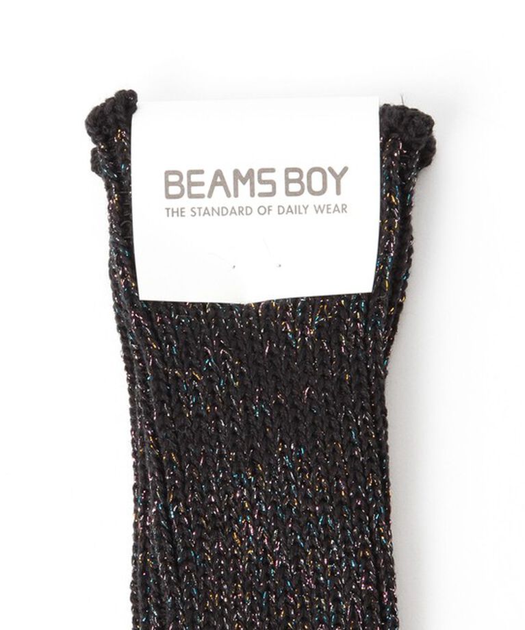 BEAMSBOY「BEAMS BOY / ラメ リブ クルー ソックス NEW」|ソックス|