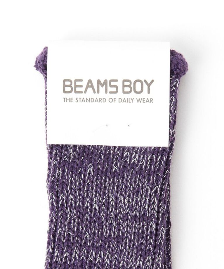 BEAMSBOY「BEAMS BOY / ラメ リブ クルー ソックス NEW」|ソックス|