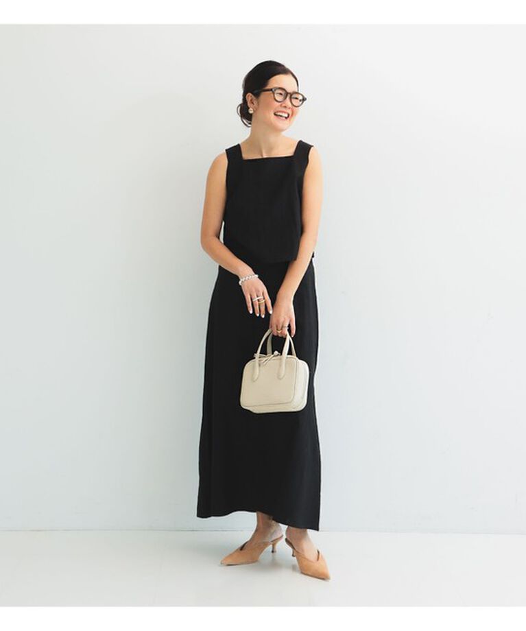 Demi-Luxe BEAMS 「リネン シンプルロングスカート .M」|スカート|