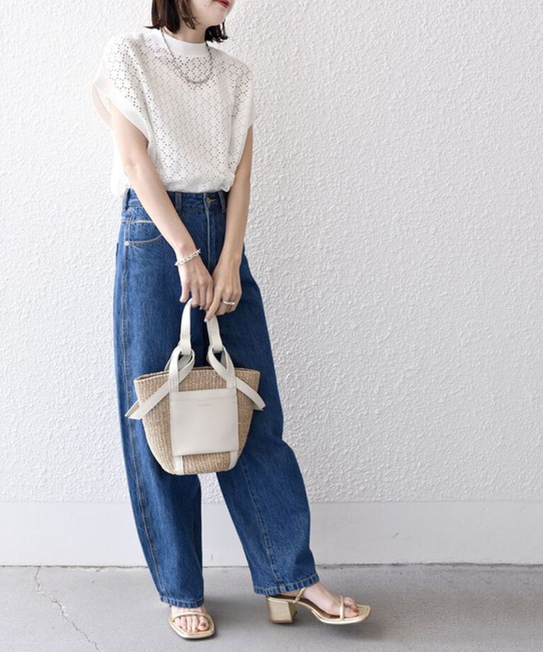 SHIPS for women「【WEB限定】〈手洗い可能〉アイレット クルーネック プルオーバー」|Tシャツ・カットソー|