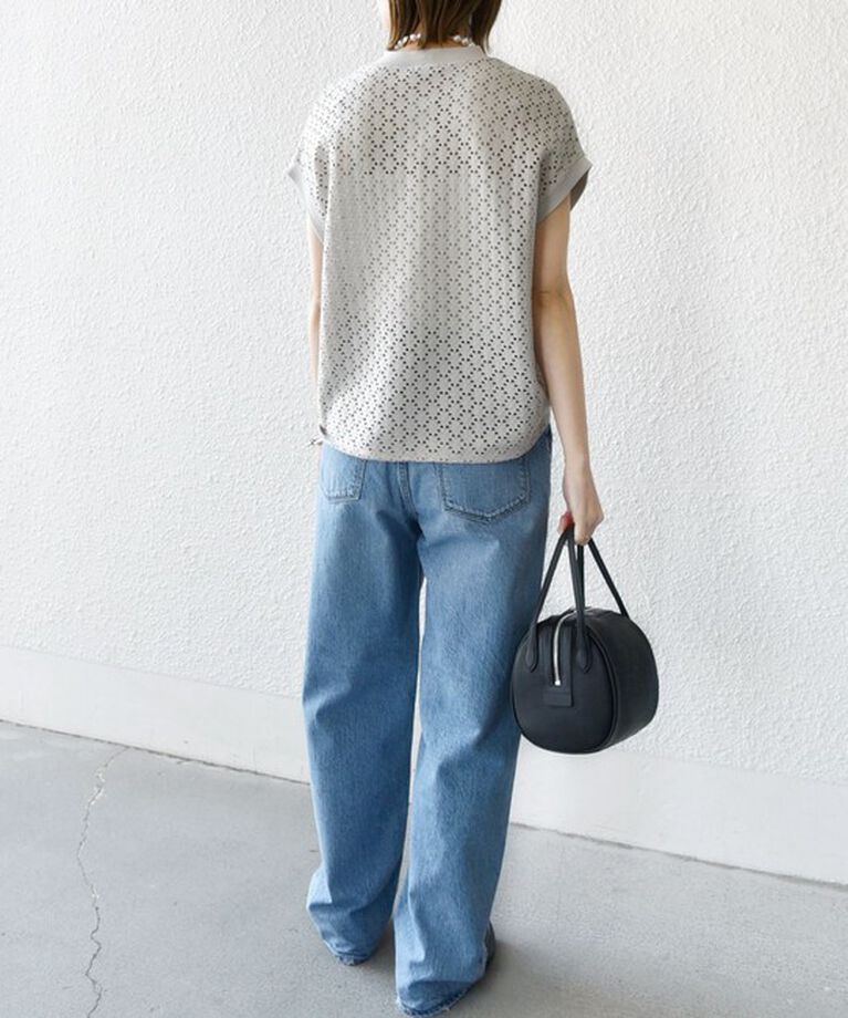 SHIPS for women「【WEB限定】〈手洗い可能〉アイレット クルーネック プルオーバー」|Tシャツ・カットソー|