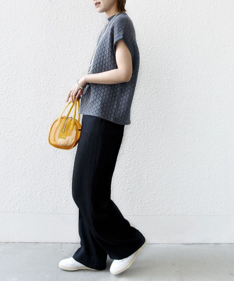 SHIPS for women「【WEB限定】〈手洗い可能〉アイレット クルーネック プルオーバー」|Tシャツ・カットソー|