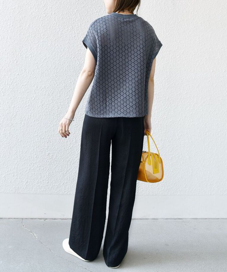 SHIPS for women「【WEB限定】〈手洗い可能〉アイレット クルーネック プルオーバー」|Tシャツ・カットソー|
