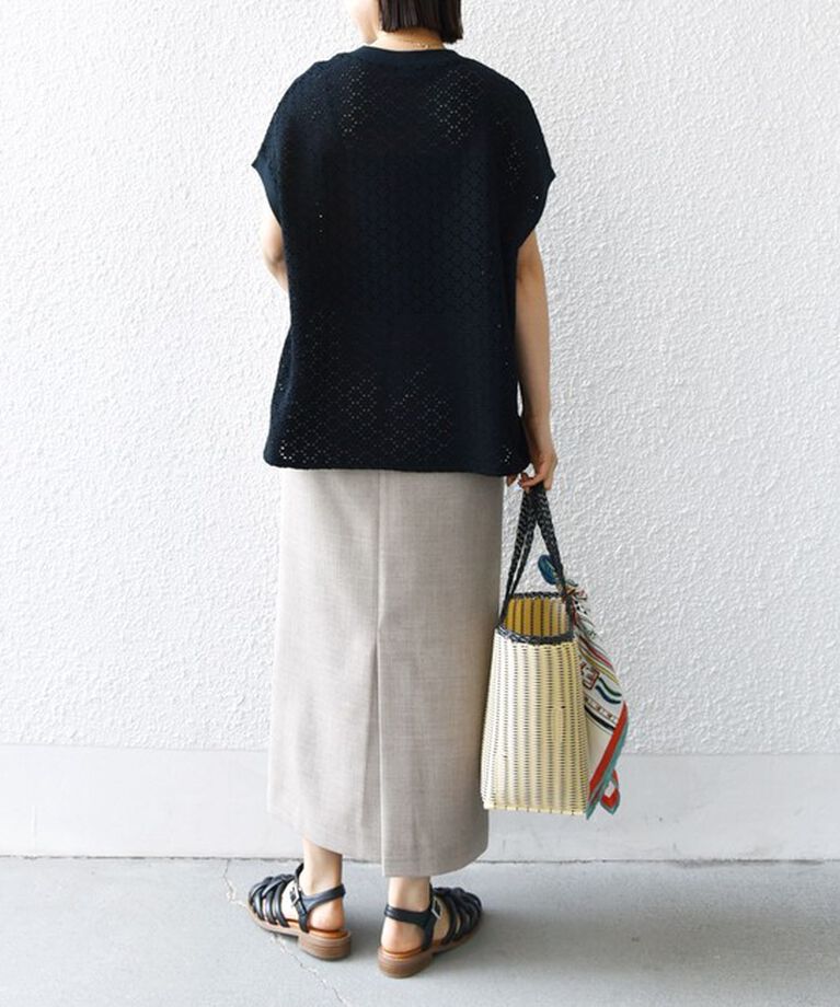 SHIPS for women「【WEB限定】〈手洗い可能〉アイレット クルーネック プルオーバー」|Tシャツ・カットソー|