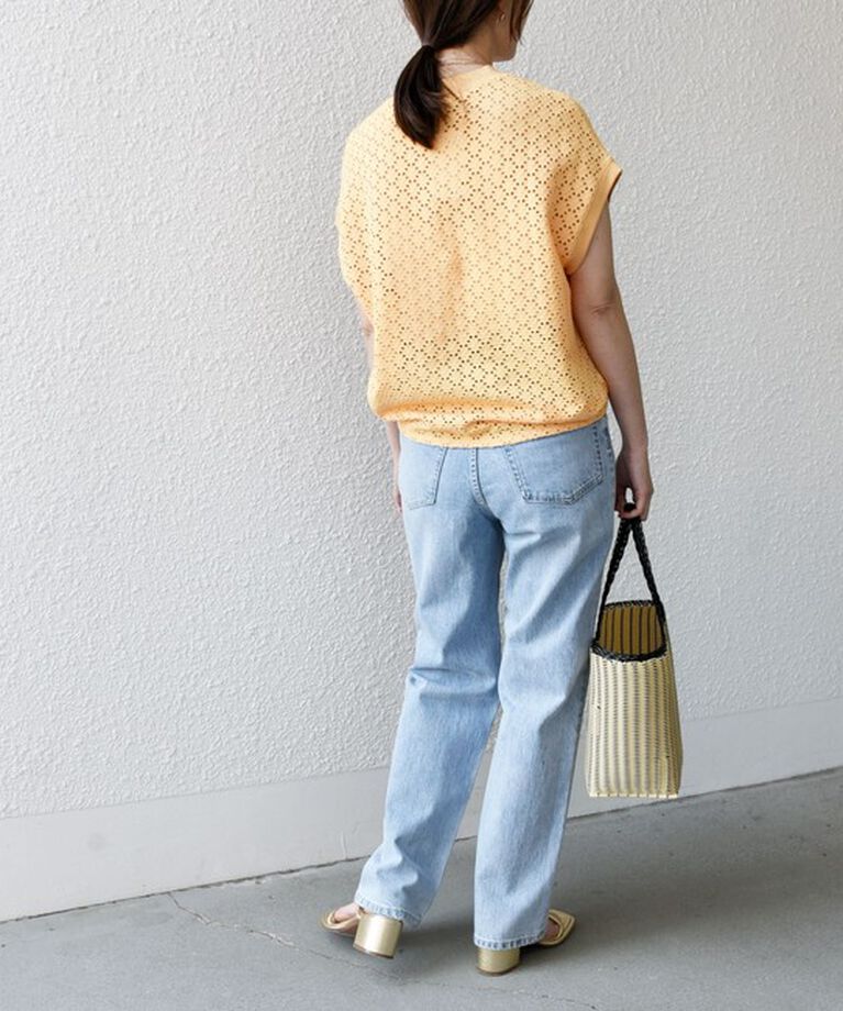 SHIPS for women「【WEB限定】〈手洗い可能〉アイレット クルーネック プルオーバー」|Tシャツ・カットソー|