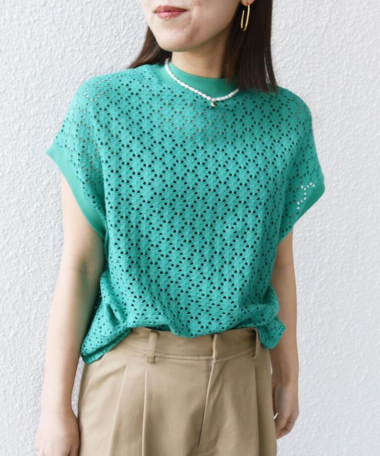 SHIPS for women「【WEB限定】〈手洗い可能〉アイレット クルーネック プルオーバー」|Tシャツ・カットソー|ケリー