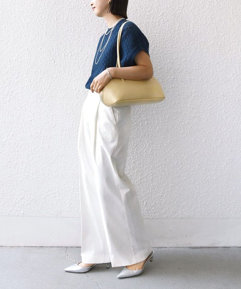 SHIPS for women「【WEB限定】〈手洗い可能〉アイレット クルーネック プルオーバー」|Tシャツ・カットソー|