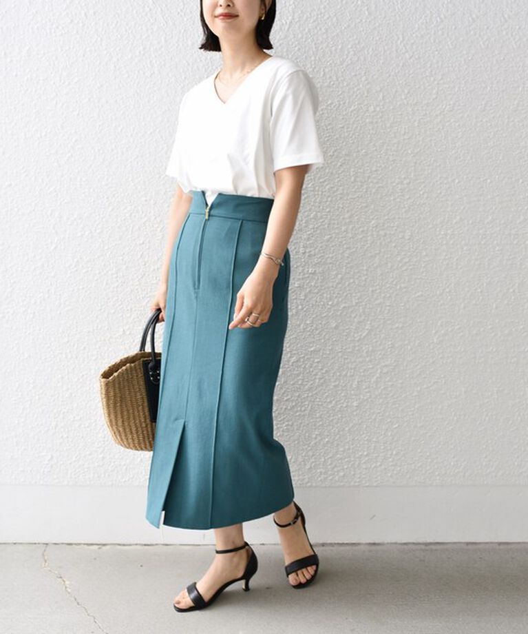 SHIPS for women「《追加》【WEB限定】〈ネックが選べる2サイズ展開〉オーガニックコットン バリエーションネック TEE」|Tシャツ・カットソー|