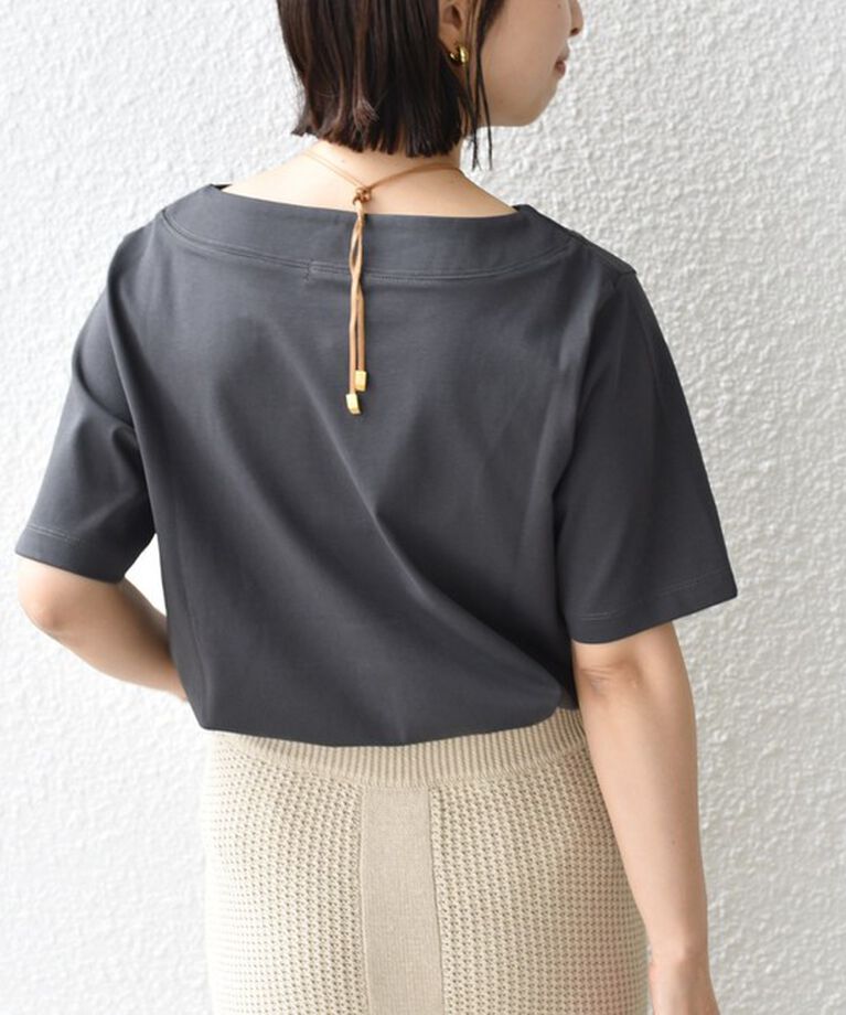 SHIPS for women「《追加》【WEB限定】〈ネックが選べる2サイズ展開〉オーガニックコットン バリエーションネック TEE」|Tシャツ・カットソー|