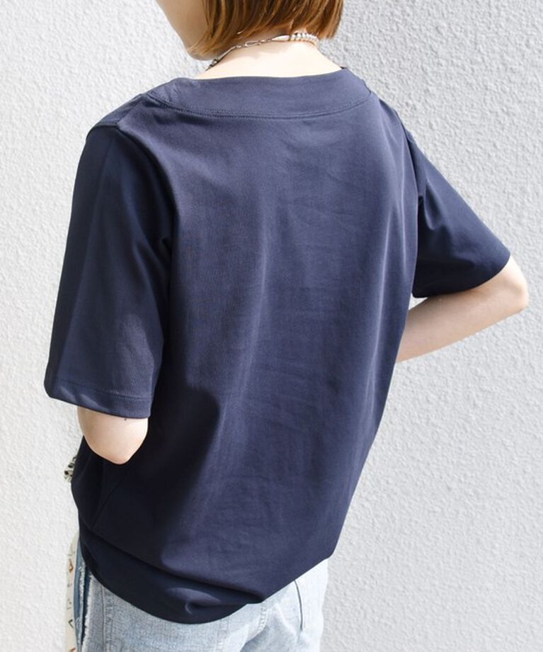 SHIPS for women「《追加》【WEB限定】〈ネックが選べる2サイズ展開〉オーガニックコットン バリエーションネック TEE」|Tシャツ・カットソー|