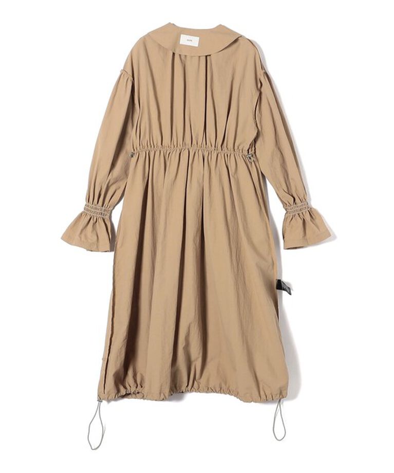 SHIPS for women「〈撥水加工/手洗い可能〉裾 ドロスト ノーカラー ロング コート 24SS ◇」|ノーカラーコート|