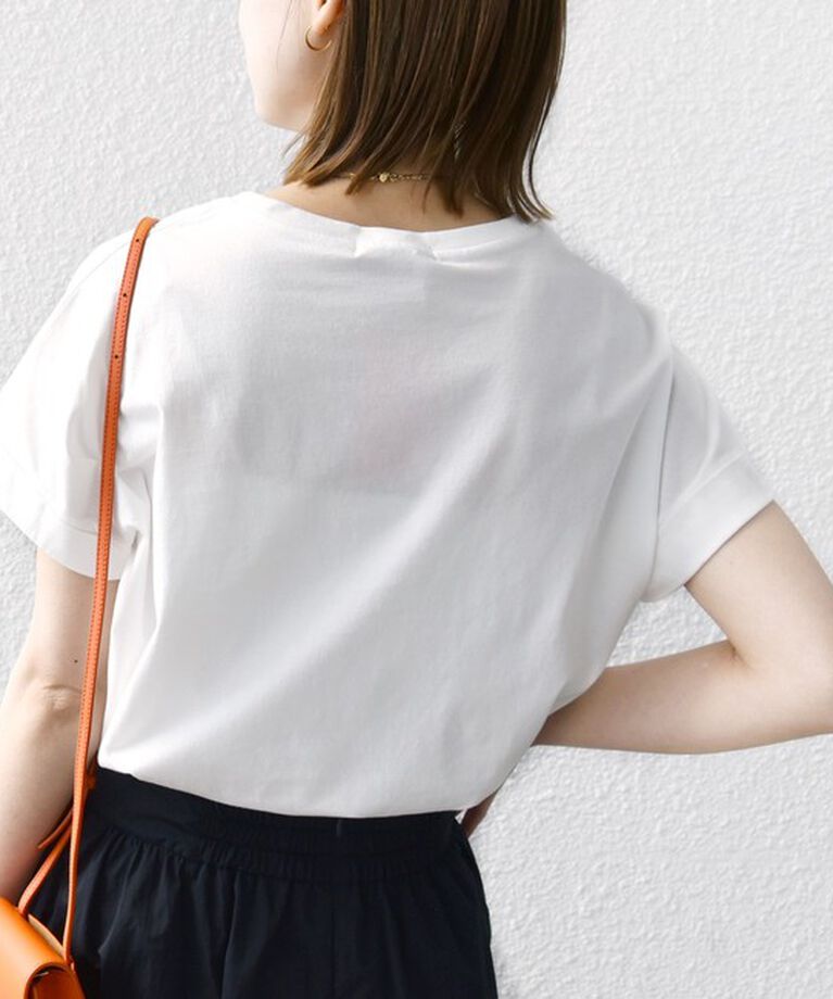 SHIPS for women「【WEB限定】〈手洗い可能〉バリエーション ロゴ 刺繍 プリントTEE」|Tシャツ・カットソー|