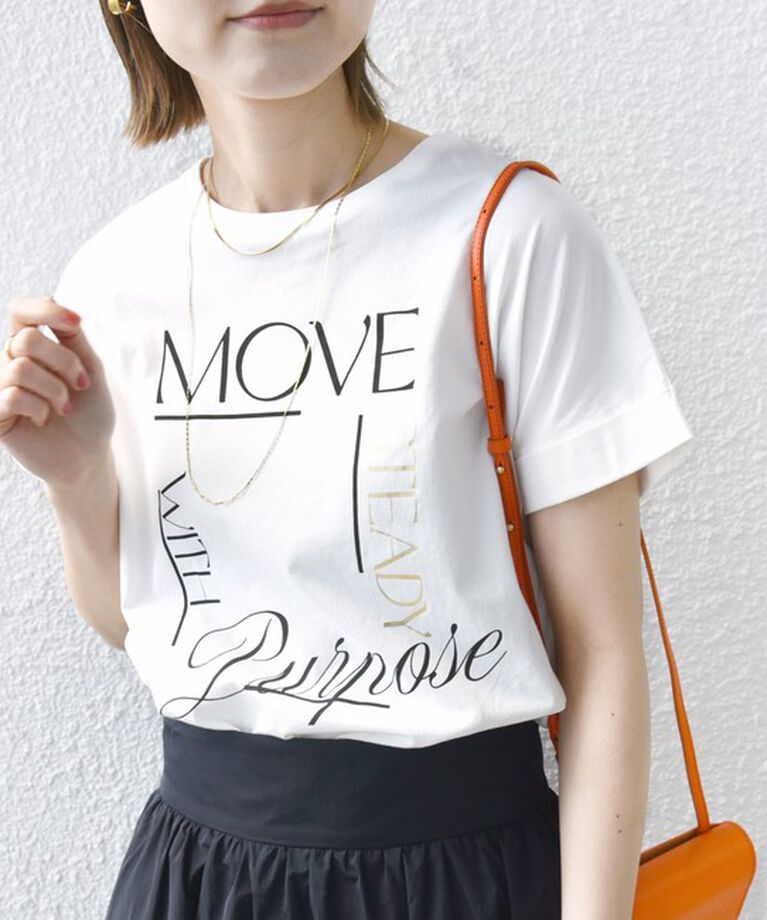 SHIPS for women「【WEB限定】〈手洗い可能〉バリエーション ロゴ 刺繍 プリントTEE」|Tシャツ・カットソー|