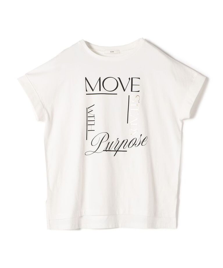 SHIPS for women「【WEB限定】〈手洗い可能〉バリエーション ロゴ 刺繍 プリントTEE」|Tシャツ・カットソー|