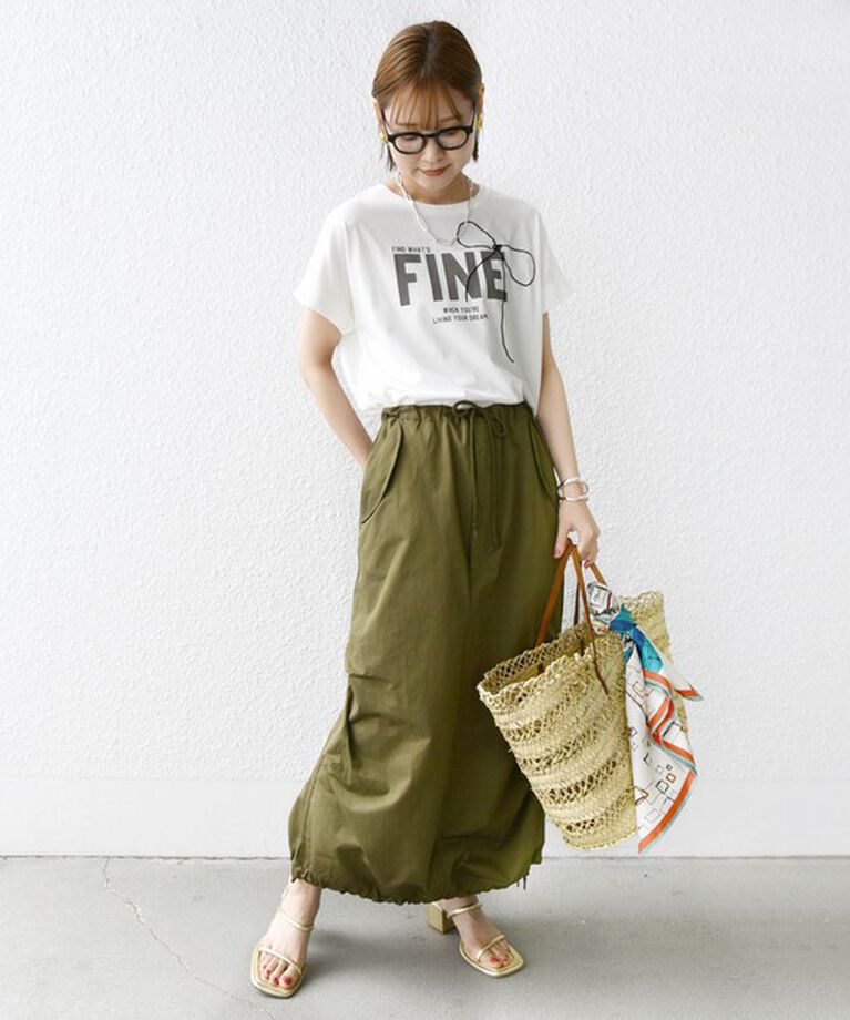 SHIPS for women「【WEB限定】〈手洗い可能〉バリエーション ロゴ 刺繍 プリントTEE」|Tシャツ・カットソー|