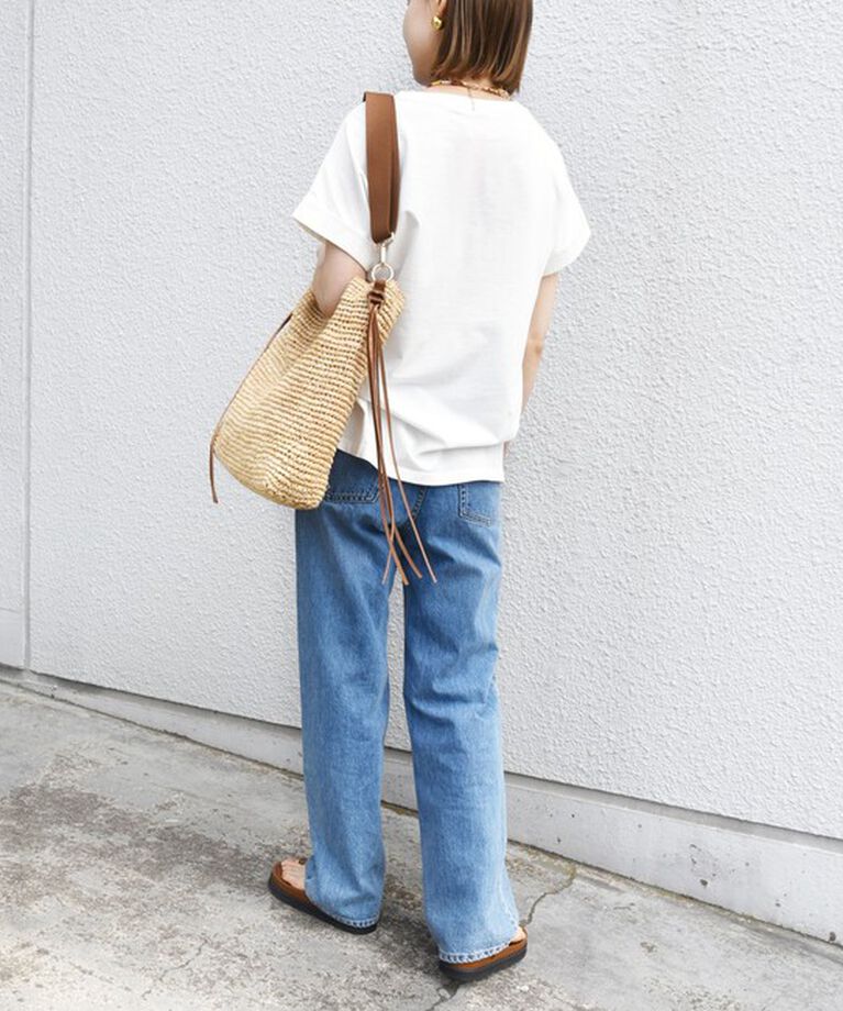 SHIPS for women「【WEB限定】〈手洗い可能〉バリエーション ロゴ 刺繍 プリントTEE」|Tシャツ・カットソー|