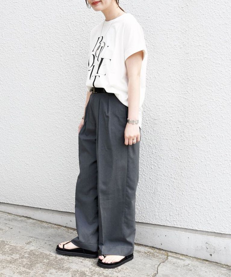 SHIPS for women「【WEB限定】〈手洗い可能〉バリエーション ロゴ 刺繍 プリントTEE」|Tシャツ・カットソー|
