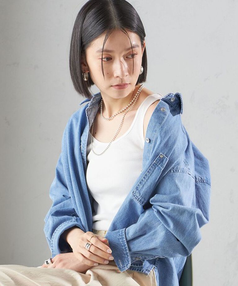 SHIPS for women「オーガニック コットン 2WAY リブ タンクトップ」|タンクトップ|