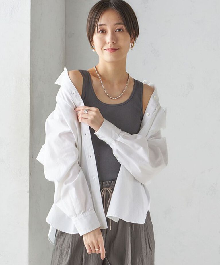 SHIPS for women「オーガニック コットン 2WAY リブ タンクトップ」|タンクトップ|