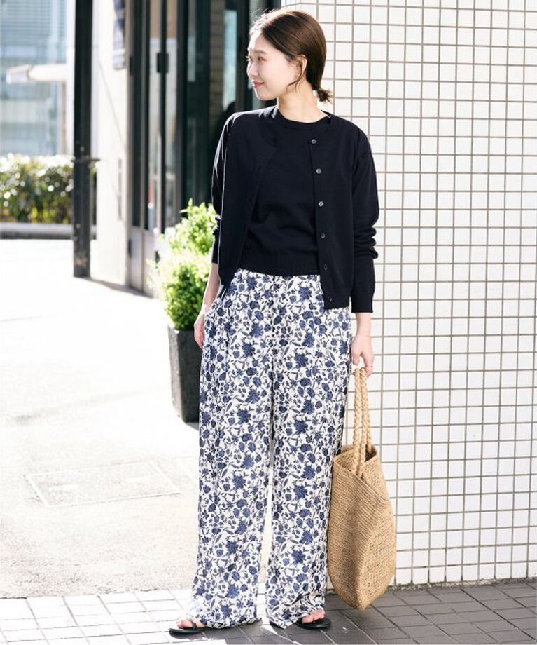 SLOBE IENA「《接触冷感/UV機能》FROSTYCOTTONハーフスリーブプルオーバー」|ニット・セーター|