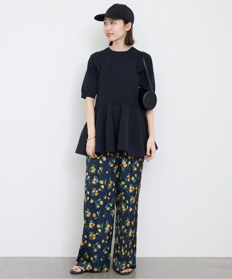 SLOBE IENA「《接触冷感/UV機能》FROSTYCOTTONハーフスリーブプルオーバー」|ニット・セーター|