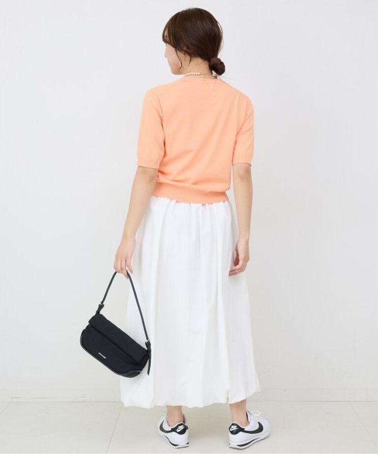 SLOBE IENA「《接触冷感/UV機能》FROSTYCOTTONハーフスリーブプルオーバー」|ニット・セーター|