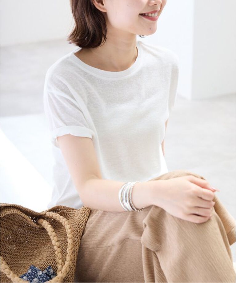 SLOBE IENA「《追加》スラブ5分袖TEE」|Tシャツ・カットソー|