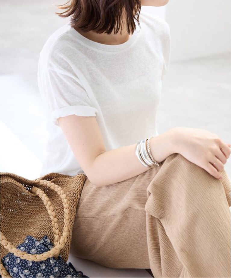 SLOBE IENA「《追加》スラブ5分袖TEE」|Tシャツ・カットソー|