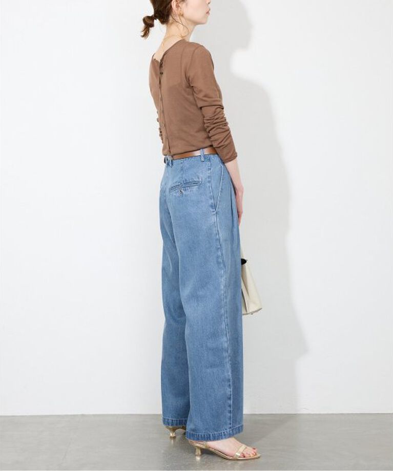 SLOBE IENA「《WEB限定/追加4予約》LEDENIM TUCK TROUSER」|デニム|