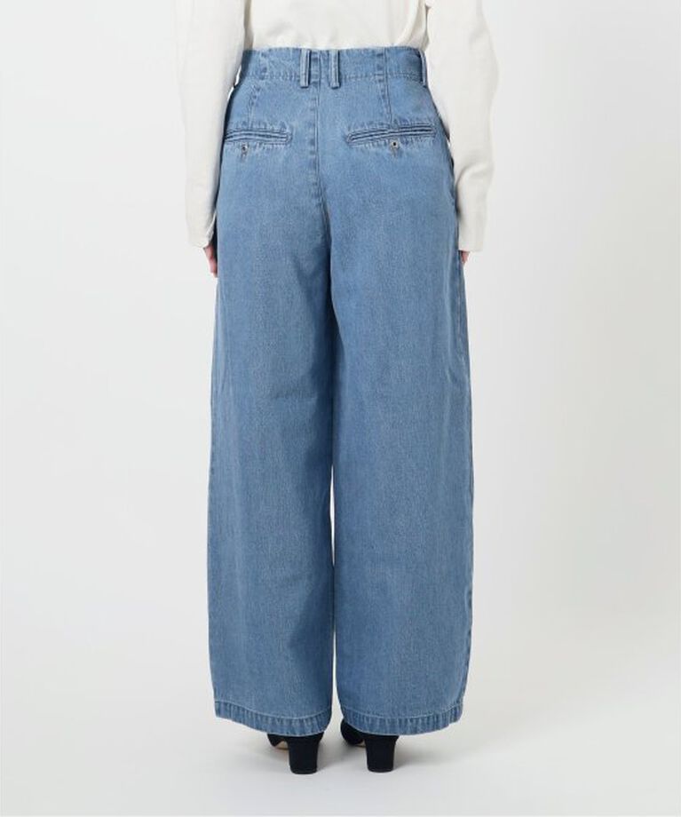 SLOBE IENA「《WEB限定/追加4予約》LEDENIM TUCK TROUSER」|デニム|