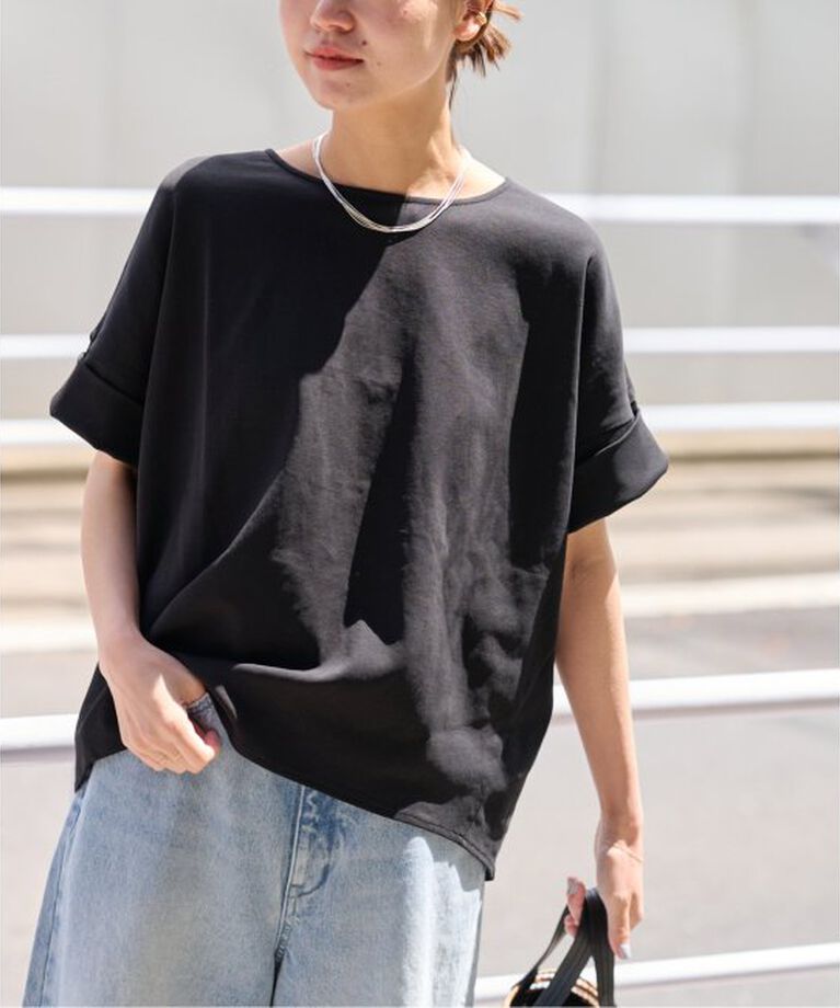 JOURNAL STANDARD relume「《追加》ADDICTポンチクルーネックタックプルオーバー」|Tシャツ・カットソー|ブラック