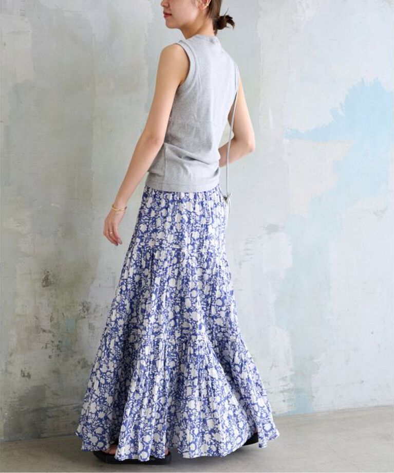JOURNAL STANDARD relume「《WEB限定追加予約2》コットンボイルクリンクルティアードスカート（柄）」|スカート|