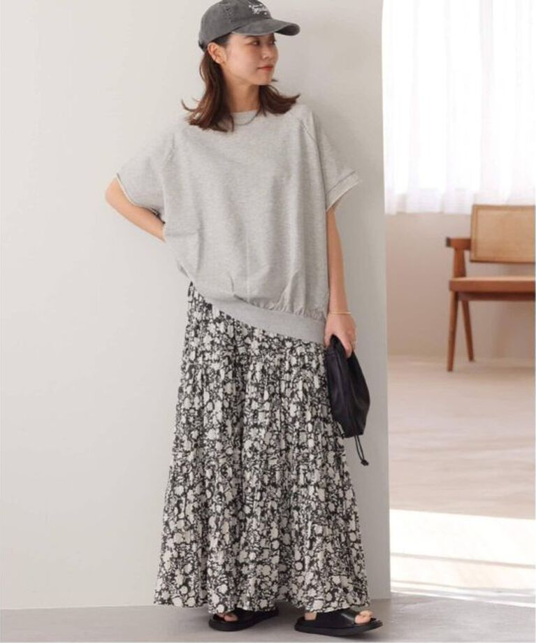 JOURNAL STANDARD relume「《WEB限定追加予約2》コットンボイルクリンクルティアードスカート（柄）」|スカート|