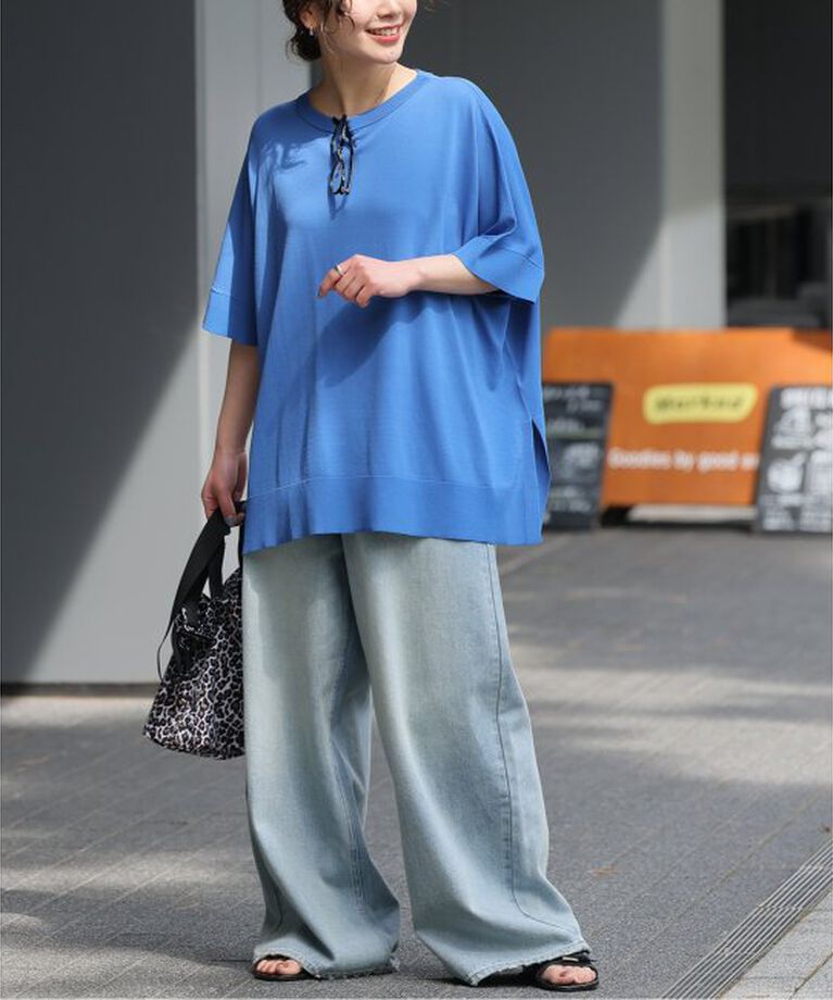 JOURNAL STANDARD relume「《追加2》接触冷感 / ウォッシャブルクールポンチョプルオーバー」|ニット・セーター|