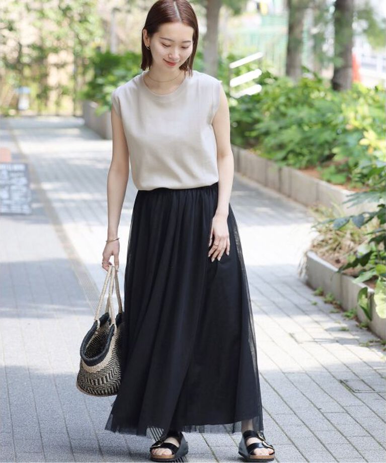 JOURNAL STANDARD relume「《WEB限定追加予約5》ウォッシャブルチュールイージースカート」|スカート|