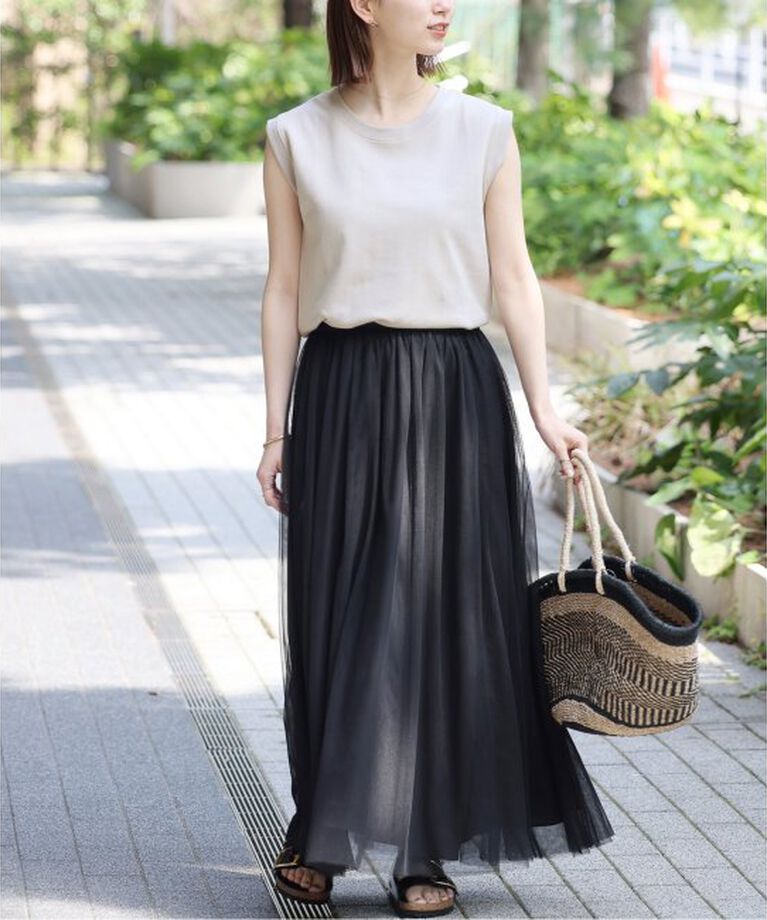 JOURNAL STANDARD relume「《WEB限定追加予約5》ウォッシャブルチュールイージースカート」|スカート|